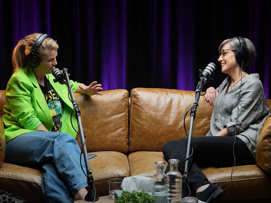 Joanne Lipinski with Kirsty Robbie on the podcast