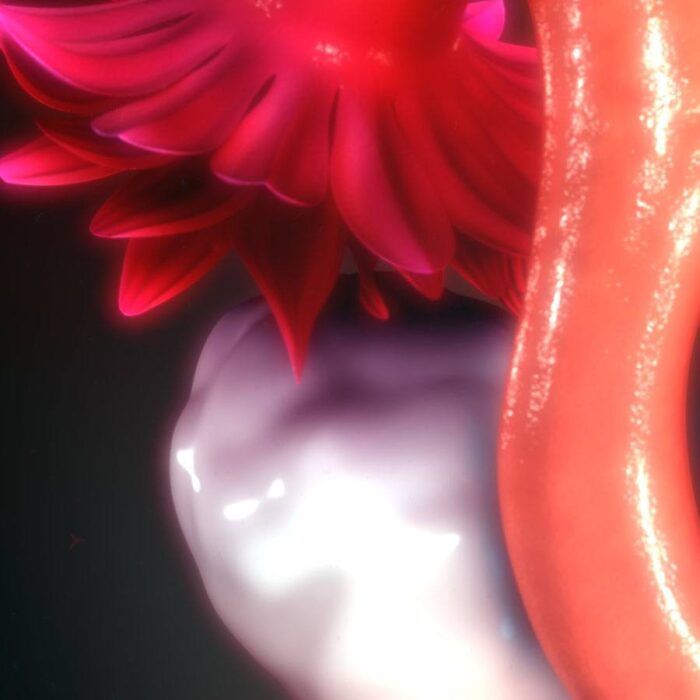 A detailed view of a colorful flower