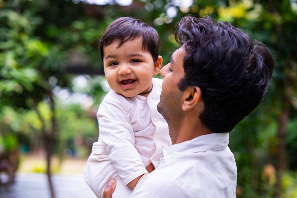 Father with baby